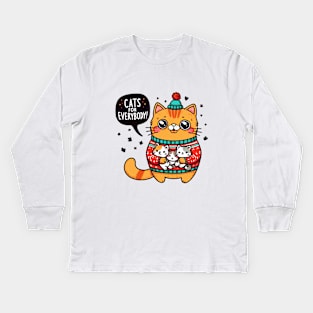 cats for everybody Kids Long Sleeve T-Shirt